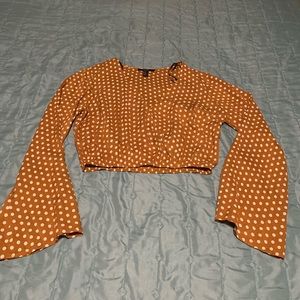 Forever 21 Bell Sleeve Crop Top